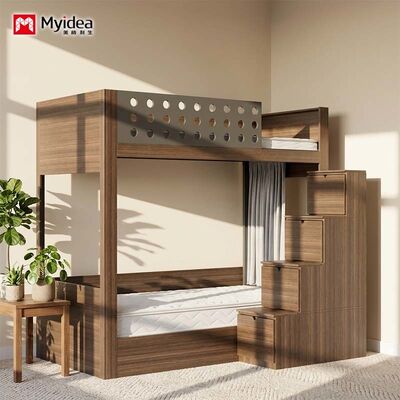 Comprar Litera resistente con escaleras de almacenamiento integradas: litera doble ideal para dormitorios universitarios y apartamentos. online manufacture