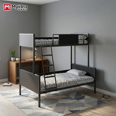 comprar Litera de dos camas individuales con construcción híbrida de acero y madera: diseño modular resistente para apartamentos, dormitorios y hoteles. online manufacture