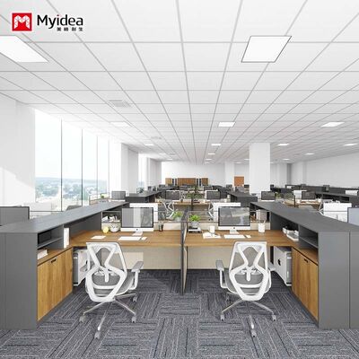 Comprar personalización Escritorio de trabajo contemporáneo de un solo empleado Combinación de madera de metal duradero Muebles de oficina modulares modernos online manufacture