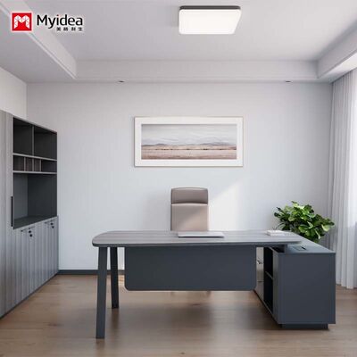 comprar Estación de trabajo ejecutiva premium con gabinete lateral de almacenamiento integrado – Diseño elegante se une a la máxima eficiencia. online manufacture