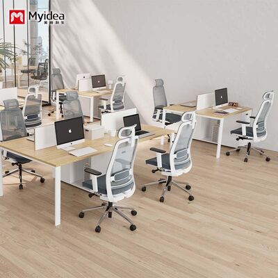 comprar Escritorio de personal enfrentado con gabinete lateral de almacenamiento con cerradura combinada – Seguro y práctico para estaciones de trabajo de oficina compartidas. online manufacture