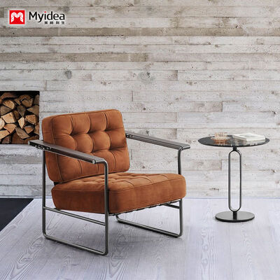 Comprar Sofá de cuero de placer de lujo con un solo asiento para la oficina del gerente. Fabricado con cuero premium suave pero resistente, acolchado de espuma de rebote de alta densidad para una comodidad duradera y piernas duraderas de acero al carbono. online manufacture