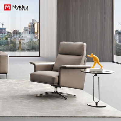 Comprar Sofá Lounge Ejecutivo de Cuero de un Solo Asiento con Espuma de Rebote de Alta Densidad y Patas de Aleación de Aluminio – Disponible en Múltiples Opciones de Color online manufacture