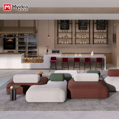 Comprar Sofá de recepción modular comercial en tela, diseño de combinación seccional flexible para áreas de espera de oficinas, salones y salas de descanso online manufacture