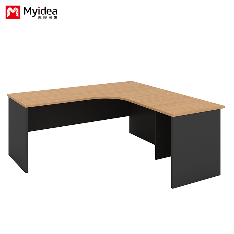 L-Shape Standing Computer Desk – Durable Melamine Laminate, Large Corner Desk for Business & Manager Office