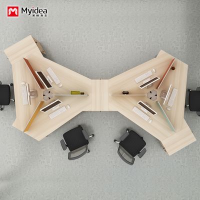 Diseño de personalización con sentido de la empresa, oficina, contabilidad y escritorio financiero, escritorio de personal, escritorio de combinación irregular